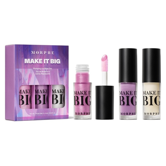 💛 Morphe Make It Big Plumping Lip Gloss Trio - NWT - Picture 7 of 15